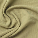 Jacquard Polyester Stretch Interlock Knit Fabric, 290 gsm, 155 cm — Khaki — photo 2