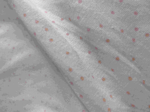 Pink Dots Jersey Knit, Cotton-Poly