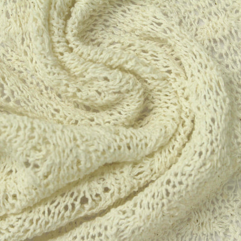 Off-White Openwork Jacquard, Poly-Cotton, 210 gsm