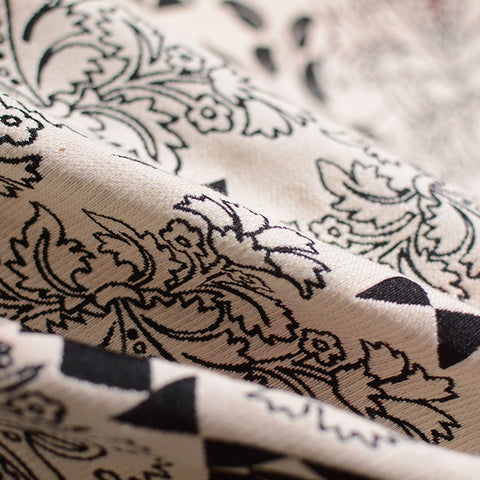 Black Floral Jacquard, Polyester, 290 gsm