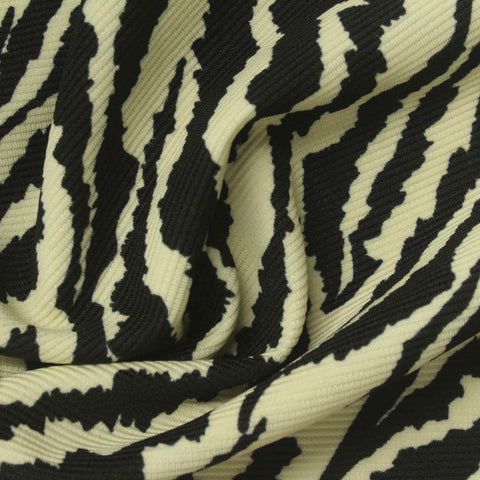 Black Zebra Knit, Polyester, 260 gsm