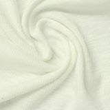 Slub Cotton Modal Stretch Rib Knit Fabric, 214 gsm, 125 cm — White — photo 2