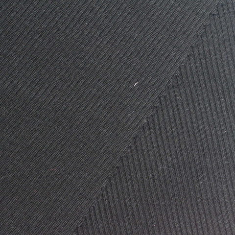 Polyester Cotton Rib Knit Fabric, 380 gsm, 173 cm — Grey