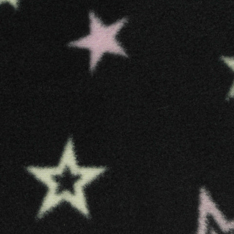 White Stars Fleece, Polyester, 155 gsm