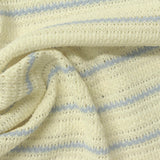 Light Blue Horizontal-Stripe Chunky Knit, Polyester — photo 2