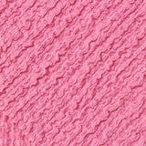 Jacquard Polyester Stretch Crepe Fabric, 170 gsm, 130 cm — Pink — photo 2