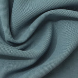 Brushed Polyester Stretch Waffle Knit Fabric, 300 gsm, 160 cm — Blue — photo 2