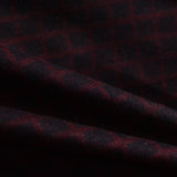 Dark Red Check Jacquard, Poly-Viscose — photo 2