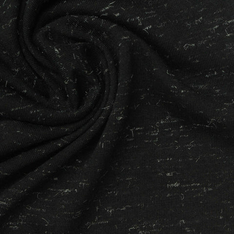 Polyester Jersey Knit Fabric, 135 gsm, 170 cm — Black