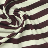 Maroon Horizontal-Stripe Jersey Knit, Viscose — photo 2