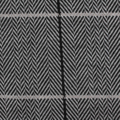 Black Houndstooth Jacquard, Polyester, 270 gsm, 162 cm