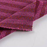 Magenta Stripes Chunky Knit, Polyester — photo 2