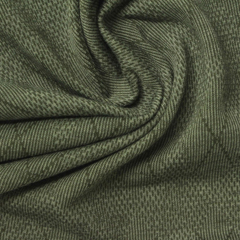 Green Vertical-Line Jersey Knit, Poly-Viscose