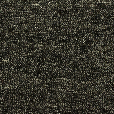 Viscose Polyester Metallic Stretch Chunky Knit Fabric, 278 gsm, 130 cm — Grey