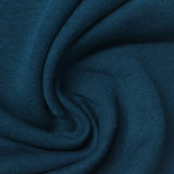 Brushed Cotton Polyester French Terry Fabric, 220 gsm, 165 cm — Navy — photo 2