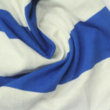 Blue Horizontal-Stripe Jersey Knit, Cotton — photo 2