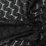 Black Openwork Lace, Polyester — photo 2