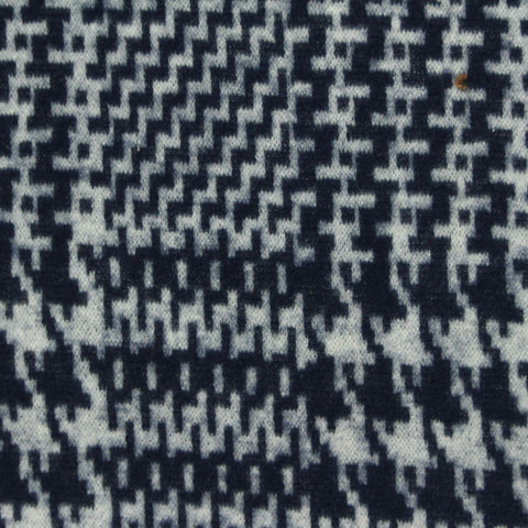 Black Houndstooth Ponte Knit, Poly-Viscose