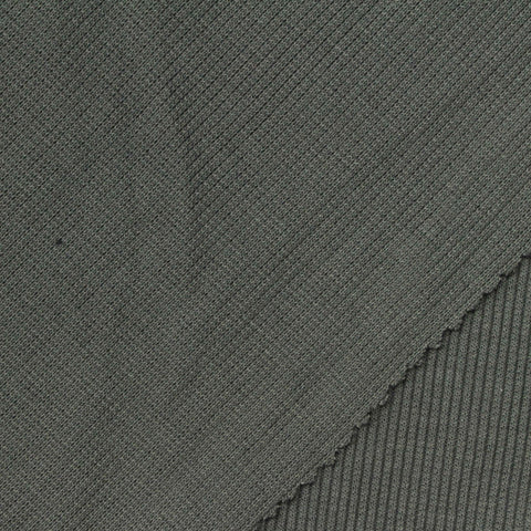 Polyester Stretch Rib Knit Fabric, 300 gsm, 127 cm — Green