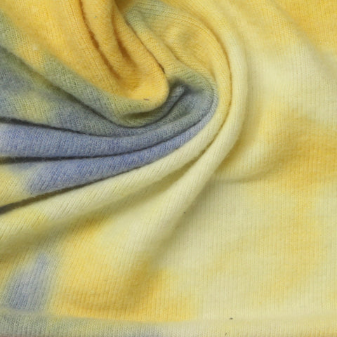 Yellow Abstract Chunky Knit, Poly-Viscose
