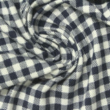 Dark Grey Check Jersey Knit, Cotton — photo 2