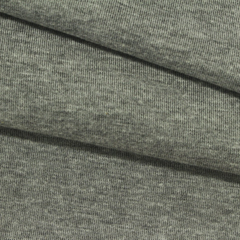 Grey Marl Scuba Knit, Cotton-Poly, 260 gsm
