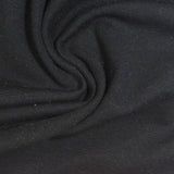 Brushed Cotton Polyester Stretch Knit Fabric, 280 gsm, 165 cm — Black — photo 2