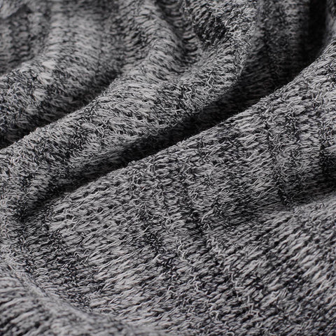 Black Marl Chunky Knit, Cotton-Poly, 210 gsm, 168 cm