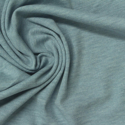 Tencel Lyocell Acrylic Blend Stretch Rib Knit Fabric, 190 gsm, 160 cm — Blue