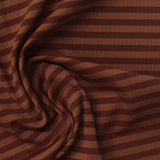 Brown Horizontal-Stripe Warp Knit, Nylon — photo 2