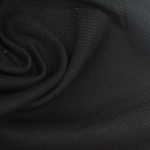 100% Polyester Knit Fabric, 240 gsm, 158 cm — Black