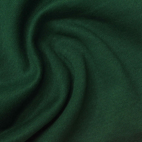 Brushed Cotton Polyester French Terry Fabric, 245 gsm, 183 cm — Green