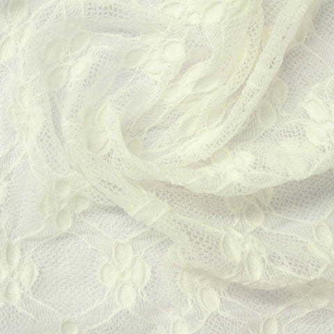 Cream Diamond Lace, Nylon-Cotton