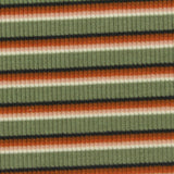 Green Horizontal-Stripe Rib Knit, Polyester — photo 2