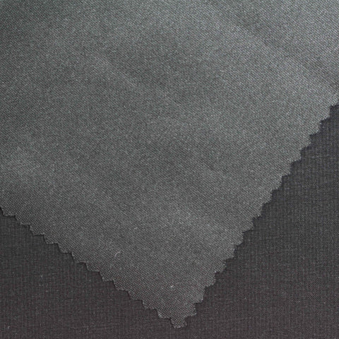 Polyester Viscose Stretch Scuba Knit Fabric, 320 gsm, 163 cm — Black
