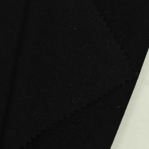 Polyester Viscose Scuba Knit Fabric, 405 gsm, 185 cm — Black