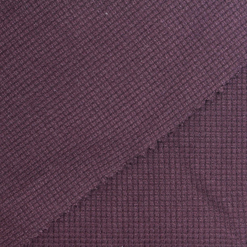 Polyester Stretch Waffle Knit Fabric, 260 gsm, 138 cm — Purple