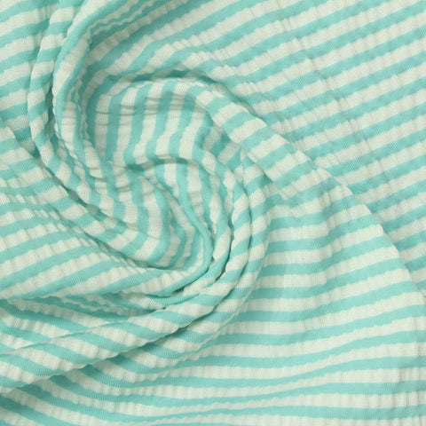 Nylon Polyester Stretch Crepe Fabric, 220 gsm, 150 cm — Blue