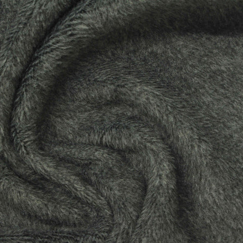 Yarn-Dyed Polyester Stretch Velvet Fabric, 360 gsm, 160 cm — Grey