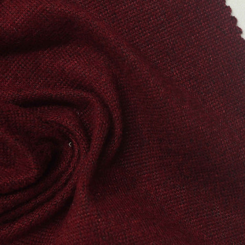 Dark Red Marl Chunky Knit, Polyester, 180 gsm