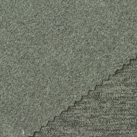 Grey Marl Interlock Knit, Polyester, 190 gsm