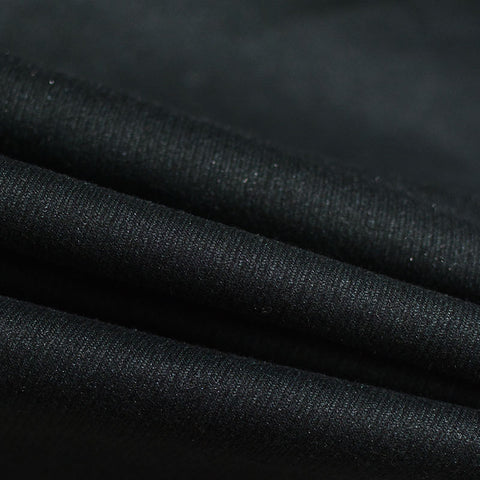 Jacquard Polyester Viscose Stretch Knit Fabric, 150 cm — Black, ref EF-4594