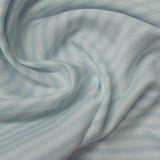 Light Blue Horizontal-Stripe Knit, Cotton-Poly — photo 2
