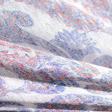 Blue Paisley Chunky Knit, Spandex-Poly — photo 2