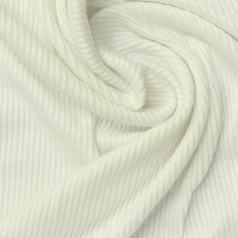 Off-White Rib Knit, Viscose