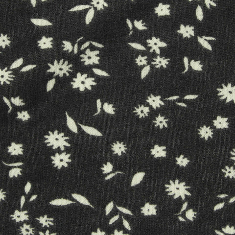 Off-White Floral Jersey Knit, Poly-Viscose