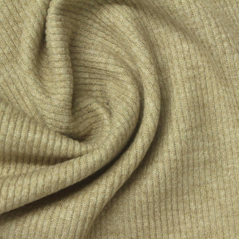 Viscose Polyester Blend Stretch Knit Fabric, 320 gsm, 185 cm — Khaki