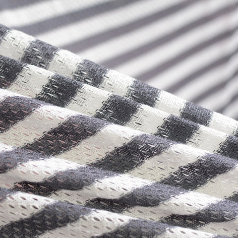 White Stripes Chunky Knit, Cotton-Poly