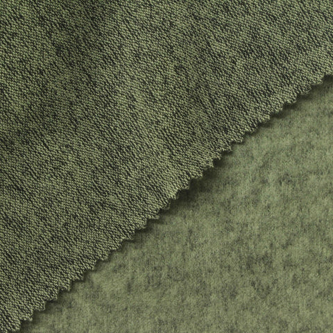 Green Marl Chunky Knit, Viscose-Poly, 200 gsm, 148 cm