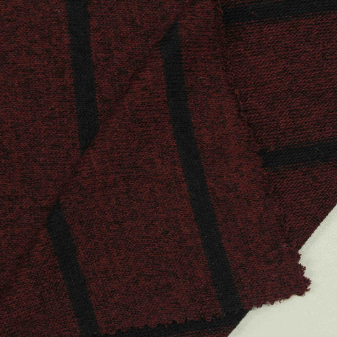 Black Stripes Chunky Knit, Viscose-Poly, 152 gsm, 160 cm, ref EF-205713